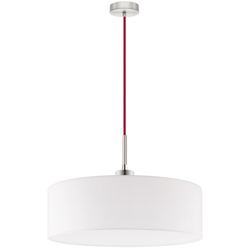Eglo - LED Lustra ar auklu TUNJA 1xE27/60W/230V balta