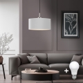 Eglo - LED Lustra ar auklu TUNJA 1xE27/60W/230V balta