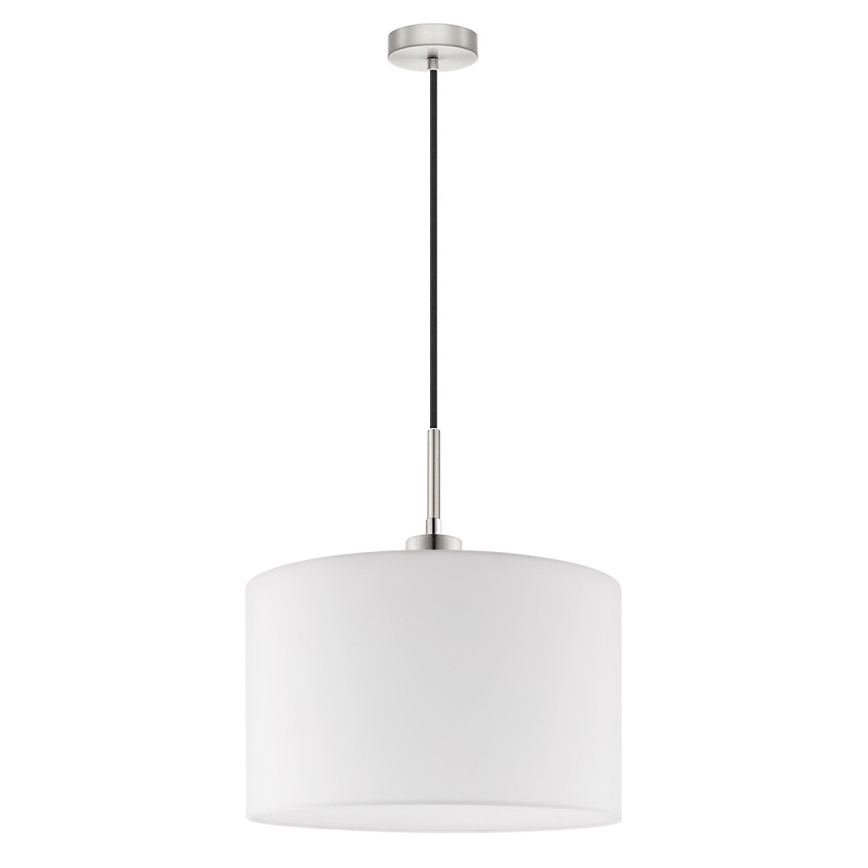Eglo - LED Lustra ar auklu TUNJA 1xE27/60W/230V balta
