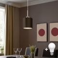 Eglo - LED Lustra ar auklu TUNJA 1xE27/60W/230V brūna