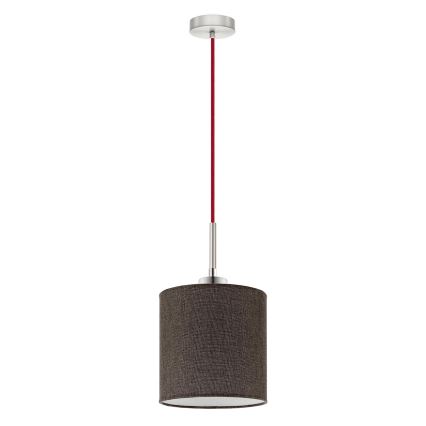 Eglo - LED Lustra ar auklu TUNJA 1xE27/60W/230V brūna