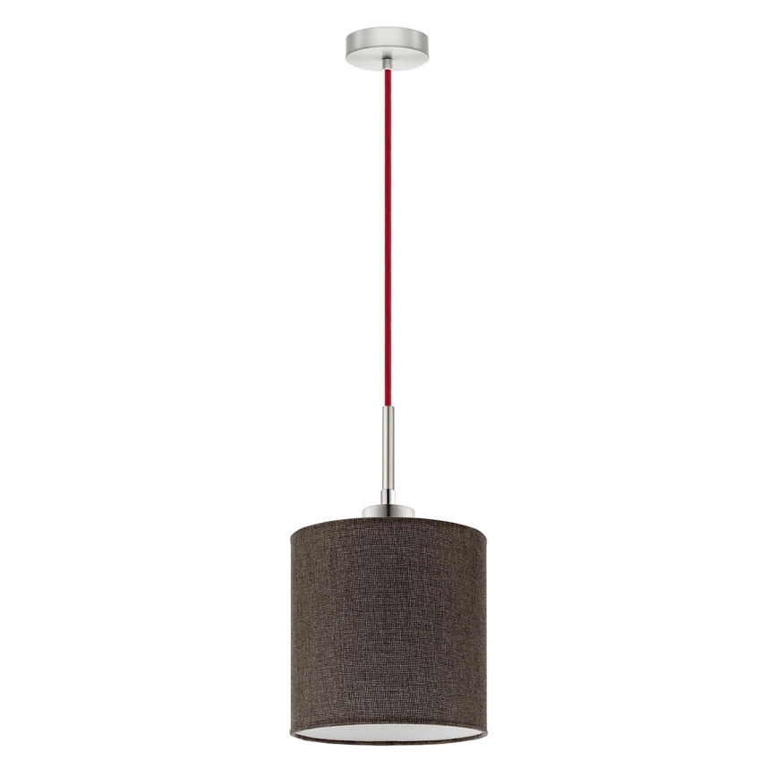 Eglo - LED Lustra ar auklu TUNJA 1xE27/60W/230V brūna