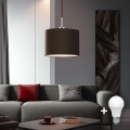 Eglo - LED Lustra ar auklu TUNJA 1xE27/60W/230V brūna