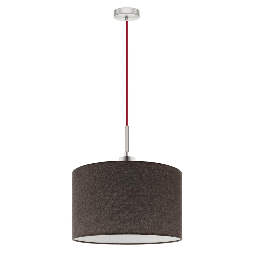 Eglo - LED Lustra ar auklu TUNJA 1xE27/60W/230V brūna