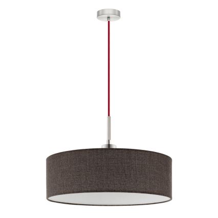 Eglo - LED Lustra ar auklu TUNJA 1xE27/60W/230V brūna