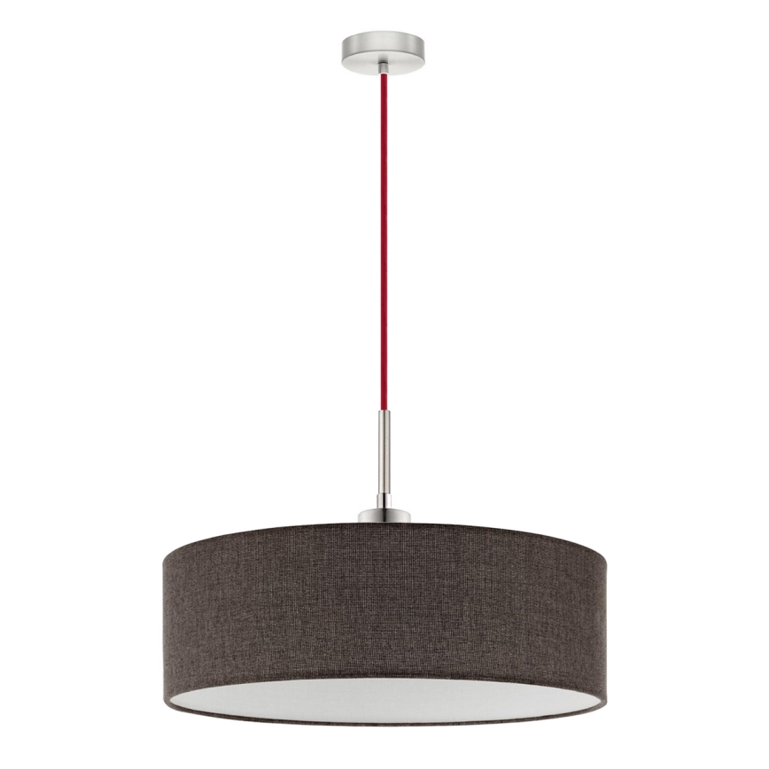 Eglo - LED Lustra ar auklu TUNJA 1xE27/60W/230V brūna