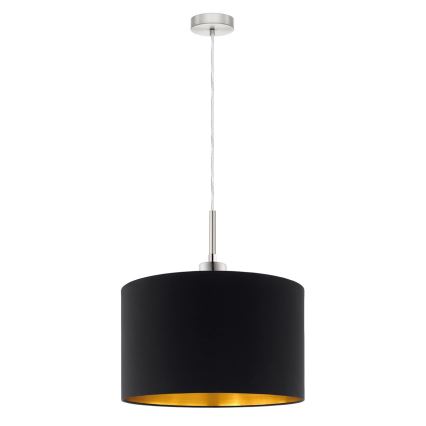 Eglo - LED Lustra ar auklu TUNJA 1xE27/60W/230V melna