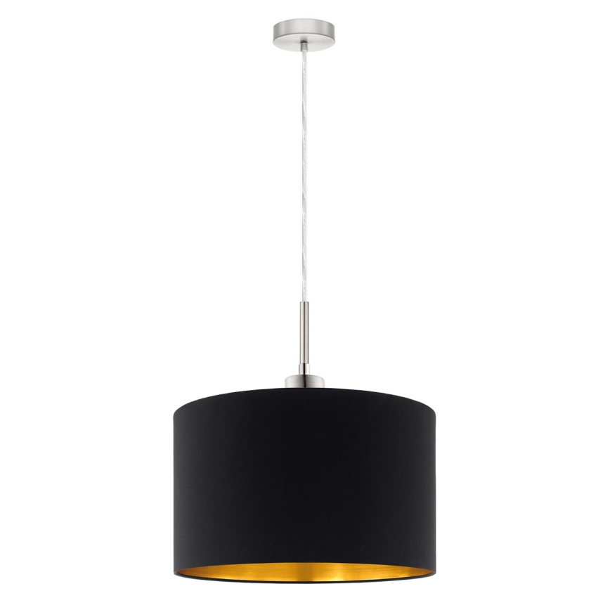 Eglo - LED Lustra ar auklu TUNJA 1xE27/60W/230V melna