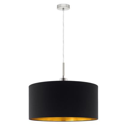 Eglo - LED Lustra ar auklu TUNJA 1xE27/60W/230V melna