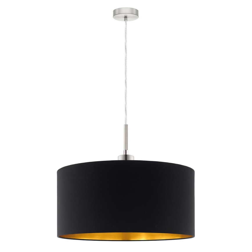 Eglo - LED Lustra ar auklu TUNJA 1xE27/60W/230V melna