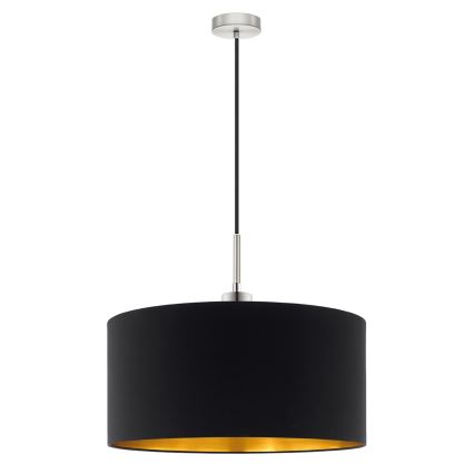 Eglo - LED Lustra ar auklu TUNJA 1xE27/60W/230V melna