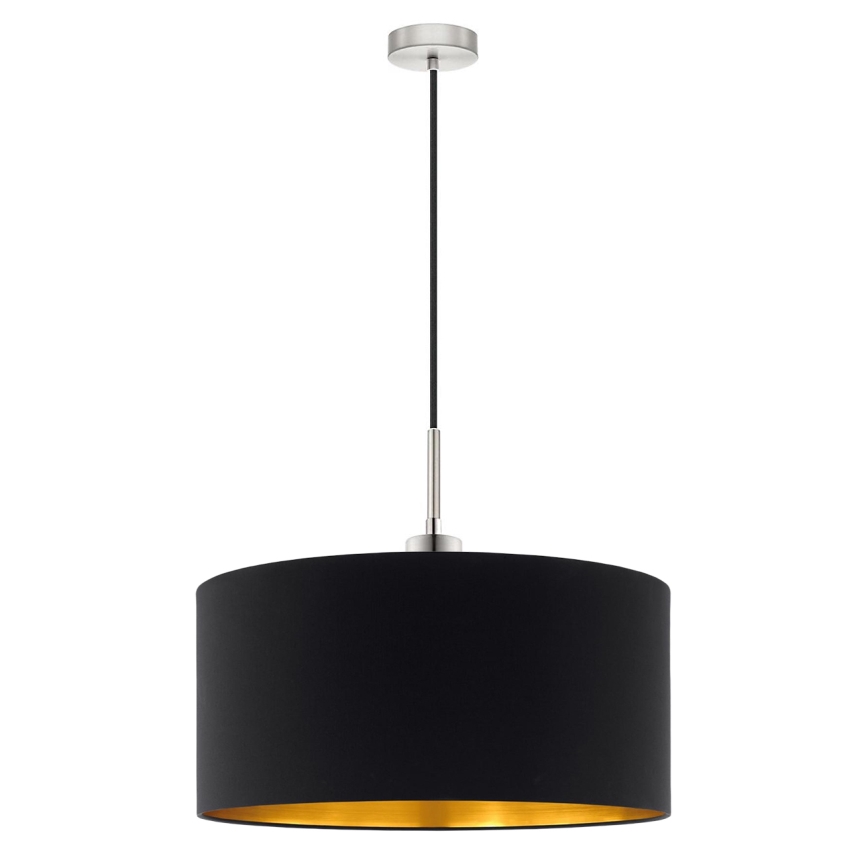 Eglo - LED Lustra ar auklu TUNJA 1xE27/60W/230V melna