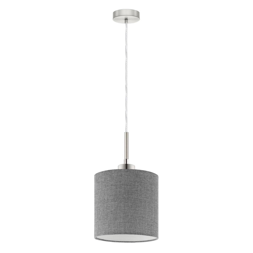 Eglo - LED Lustra ar auklu TUNJA 1xE27/60W/230V pelēka