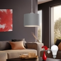 Eglo - LED Lustra ar auklu TUNJA 1xE27/60W/230V pelēka