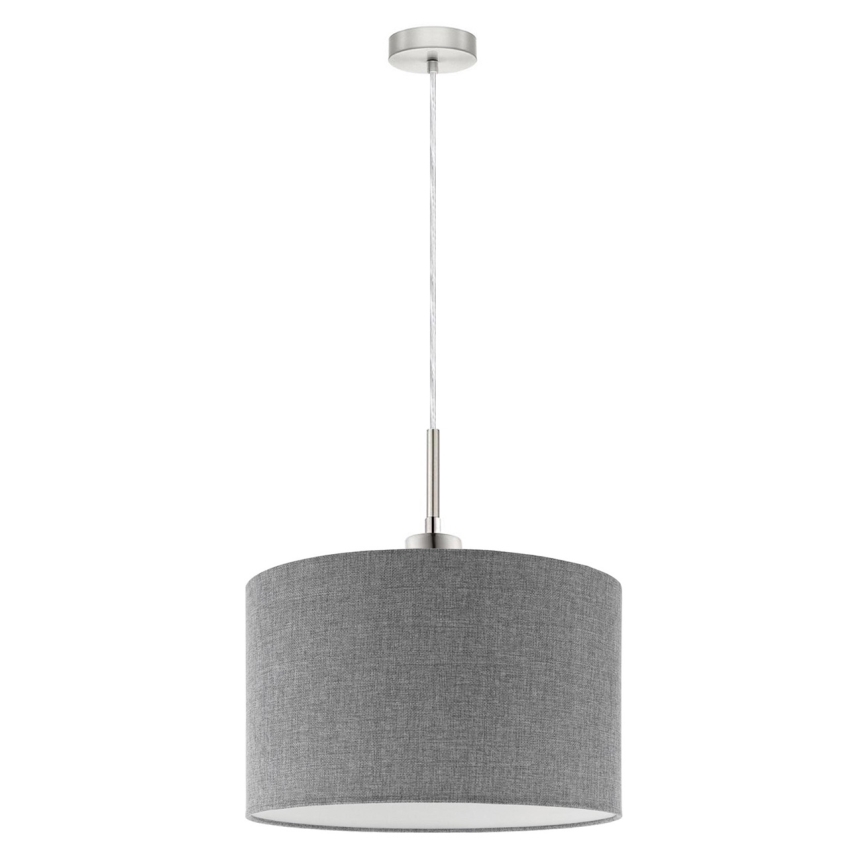 Eglo - LED Lustra ar auklu TUNJA 1xE27/60W/230V pelēka