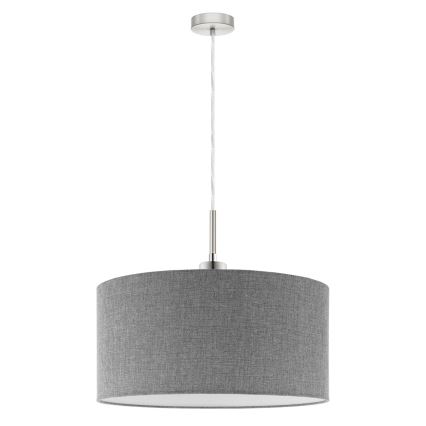 Eglo - LED Lustra ar auklu TUNJA 1xE27/60W/230V pelēka