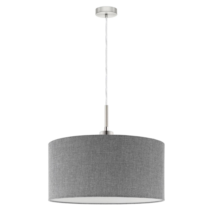 Eglo - LED Lustra ar auklu TUNJA 1xE27/60W/230V pelēka