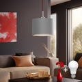 Eglo - LED Lustra ar auklu TUNJA 1xE27/60W/230V pelēka