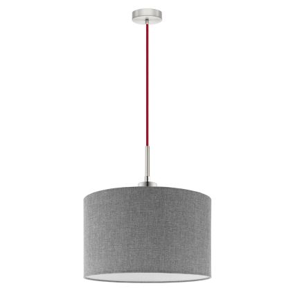 Eglo - LED Lustra ar auklu TUNJA 1xE27/60W/230V pelēka
