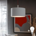 Eglo - LED Lustra ar auklu TUNJA 1xE27/60W/230V pelēka