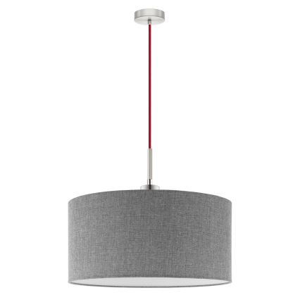 Eglo - LED Lustra ar auklu TUNJA 1xE27/60W/230V pelēka