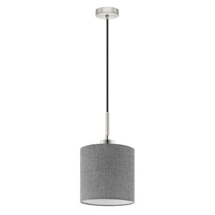 Eglo - LED Lustra ar auklu TUNJA 1xE27/60W/230V pelēka