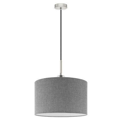 Eglo - LED Lustra ar auklu TUNJA 1xE27/60W/230V pelēka