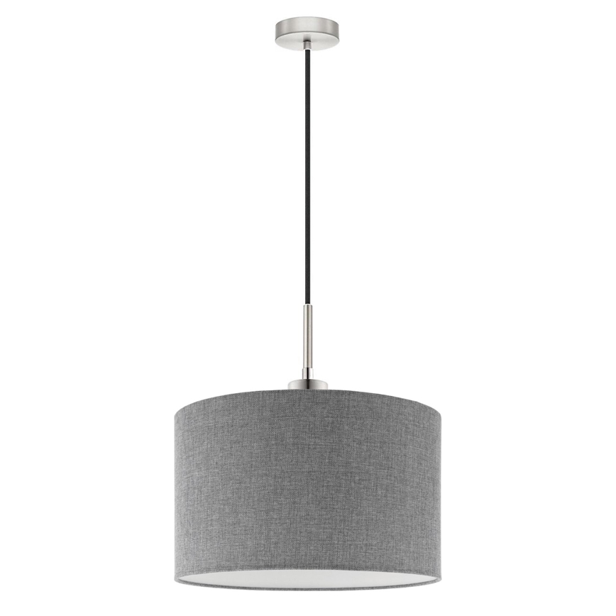 Eglo - LED Lustra ar auklu TUNJA 1xE27/60W/230V pelēka