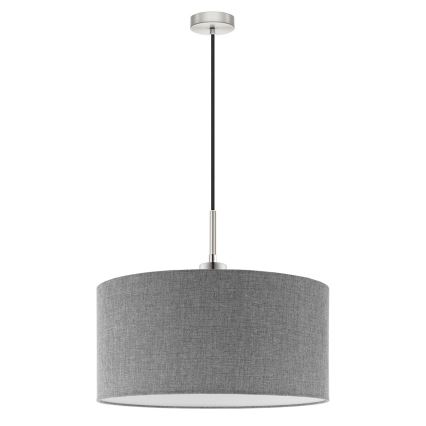 Eglo - LED Lustra ar auklu TUNJA 1xE27/60W/230V pelēka