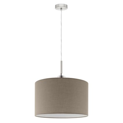 Eglo - LED Lustra ar auklu TUNJA 1xE27/60W/230V taupe