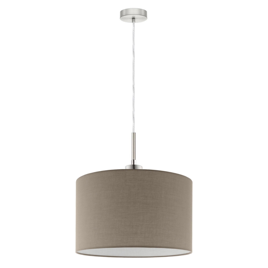 Eglo - LED Lustra ar auklu TUNJA 1xE27/60W/230V taupe