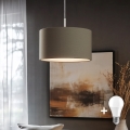 Eglo - LED Lustra ar auklu TUNJA 1xE27/60W/230V taupe