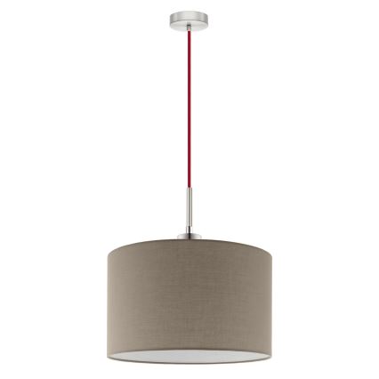 Eglo - LED Lustra ar auklu TUNJA 1xE27/60W/230V taupe