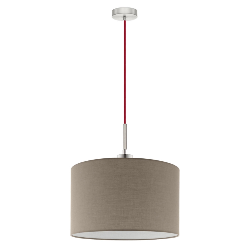 Eglo - LED Lustra ar auklu TUNJA 1xE27/60W/230V taupe