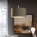 Eglo - LED Lustra ar auklu TUNJA 1xE27/60W/230V taupe