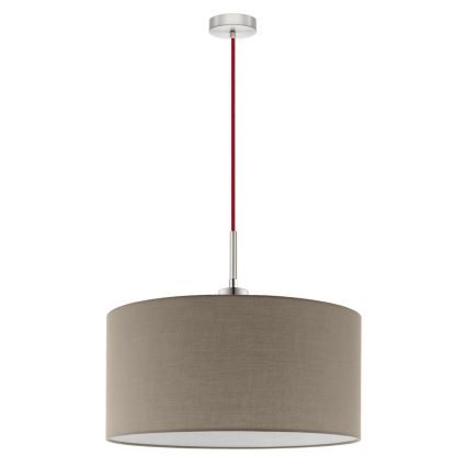 Eglo - LED Lustra ar auklu TUNJA 1xE27/60W/230V taupe