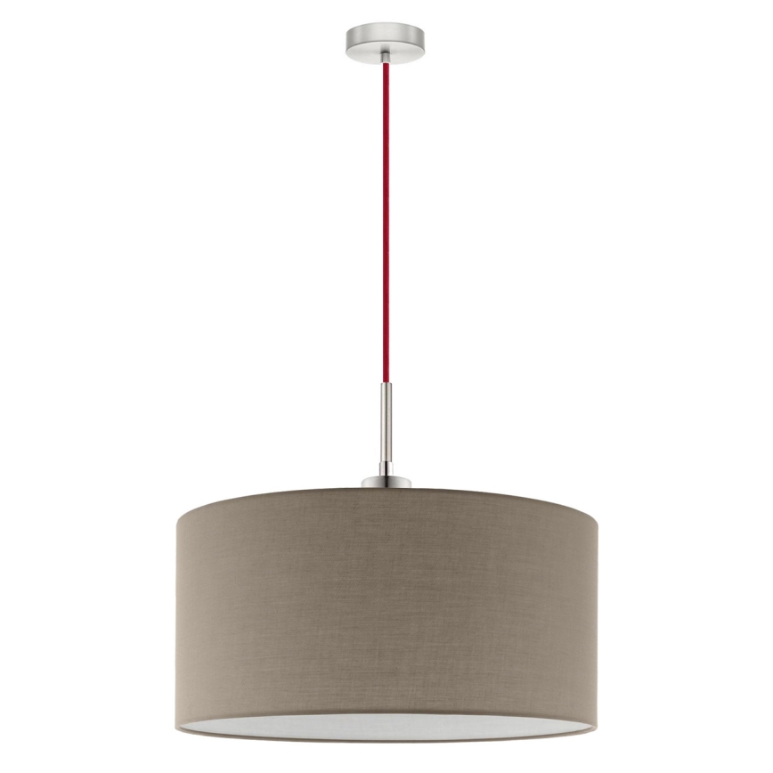 Eglo - LED Lustra ar auklu TUNJA 1xE27/60W/230V taupe