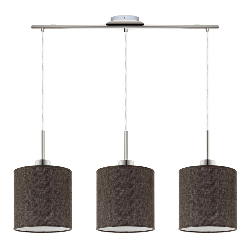 Eglo - LED  Lustra ar auklu TUNJA 3xE27/60W/230V brūna