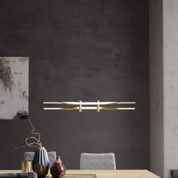 Eglo - LED lustra ar trosi LED/21W/230V zelta