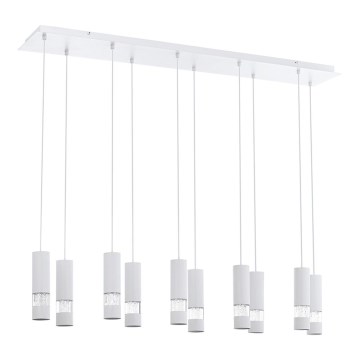 Eglo - LED Lustra uz auklas 10xGU10/5W/230V balta