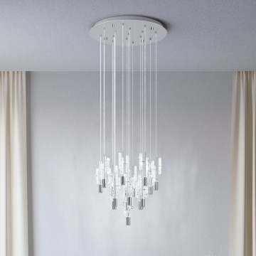 Eglo - LED lustra uz kabeļa 15xLED/2,6W/230V 2200/3000/4000K spīdīgs hroms