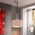 Eglo - LED lustra uz kabeļa TUNJA 1xE27/60W/230V Ø 20 cm bēšs/melns