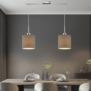 Eglo - LED pakaramā lustra uz troses TUNJA 2xE27/60W/230V taupe