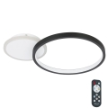 Eglo - LED ptumšojama griestu lampa LED/15W/230V melna + tālvadības pults