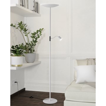 Eglo - LED regulējama stāvlampa LED/26,5W/230V + LED/4W balta