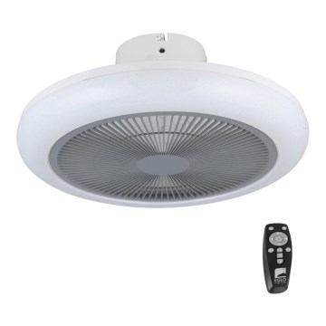 Eglo - LED regulējams griestu ventilators LED/25,5W/230V pelēks + tālvadība