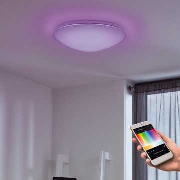 Eglo - LED RGB Aptumšojams sienas griestu gaismeklis GIRON-C LED/17W/230V