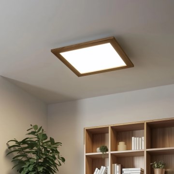 Eglo - LED RGB Aptumšojams virsapmetuma panelis SALOBRENA-C WOOD LED/24W/230V 2700-6500K 49,5x49,5 cm brūna + tālvadības pults