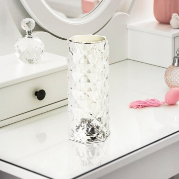 Eglo - LED RGB, pieskāriena vadāma regulējama uzlādējama galda lampa, LED/800 mAh, caurspīdīga