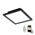 Eglo - LED RGB regulējama griestu lampa SALOBRENA-C LED/16W/230V 30x30 cm + tālvadības pults